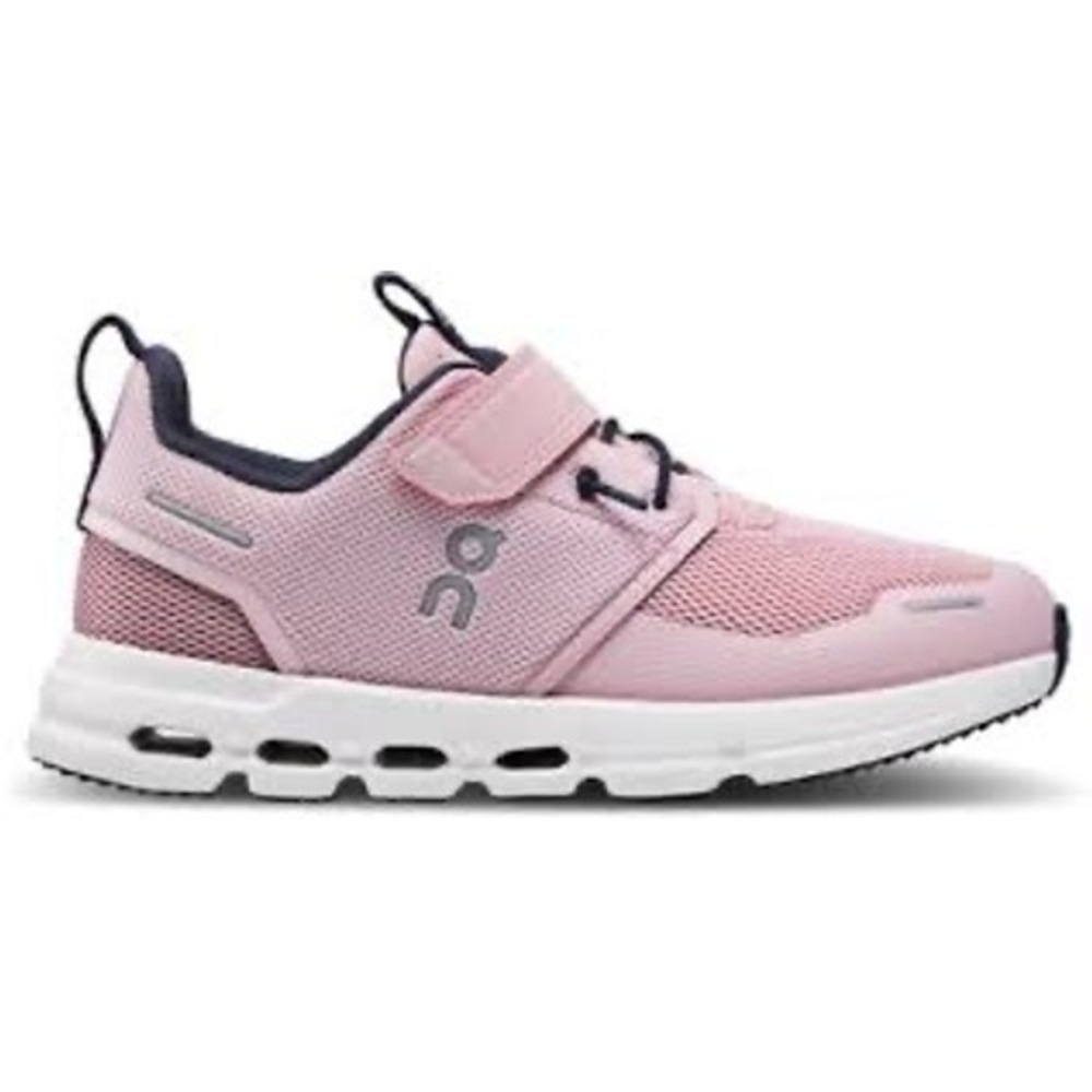 On Cloud Play Kids Running Shoes Pink Hook Loop Strap Sneakers US 13.5 K